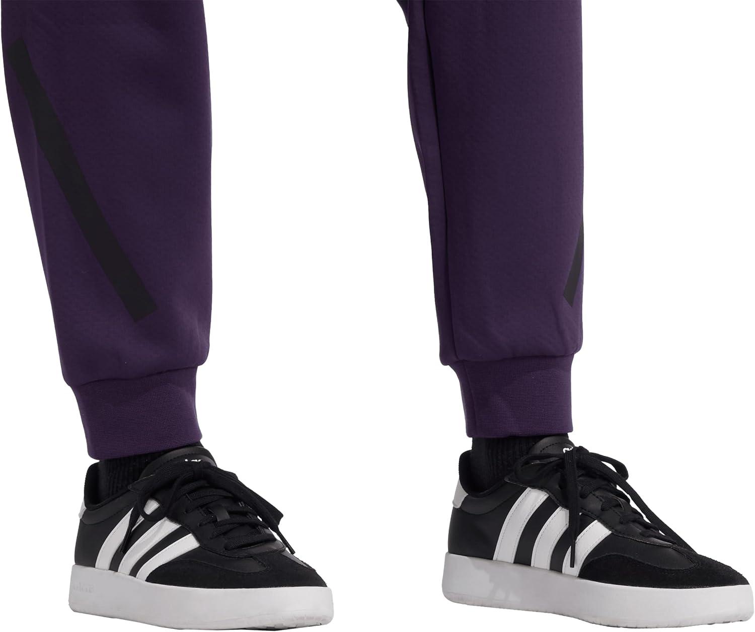 image:imageadidas Mens ZNE Pants Training Casual Drawstring BeigeAurora Plum