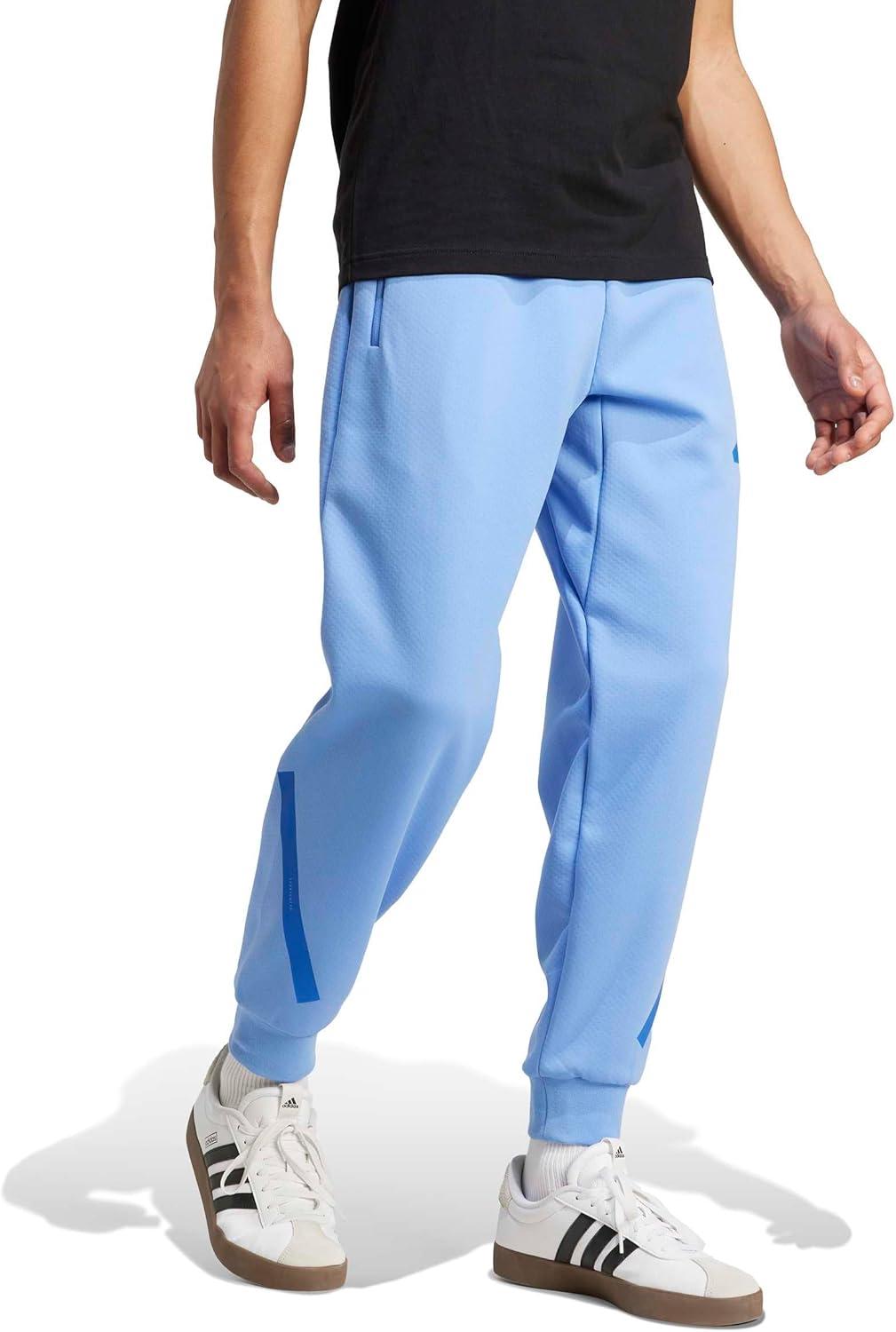 image:imageadidas Mens ZNE Pants Training Casual Drawstring BeigeBlue Fusion