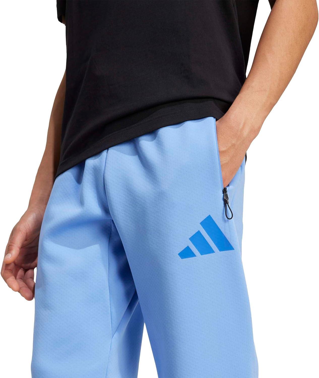 image:imageadidas Mens ZNE Pants Training Casual Drawstring BeigeBlue Fusion