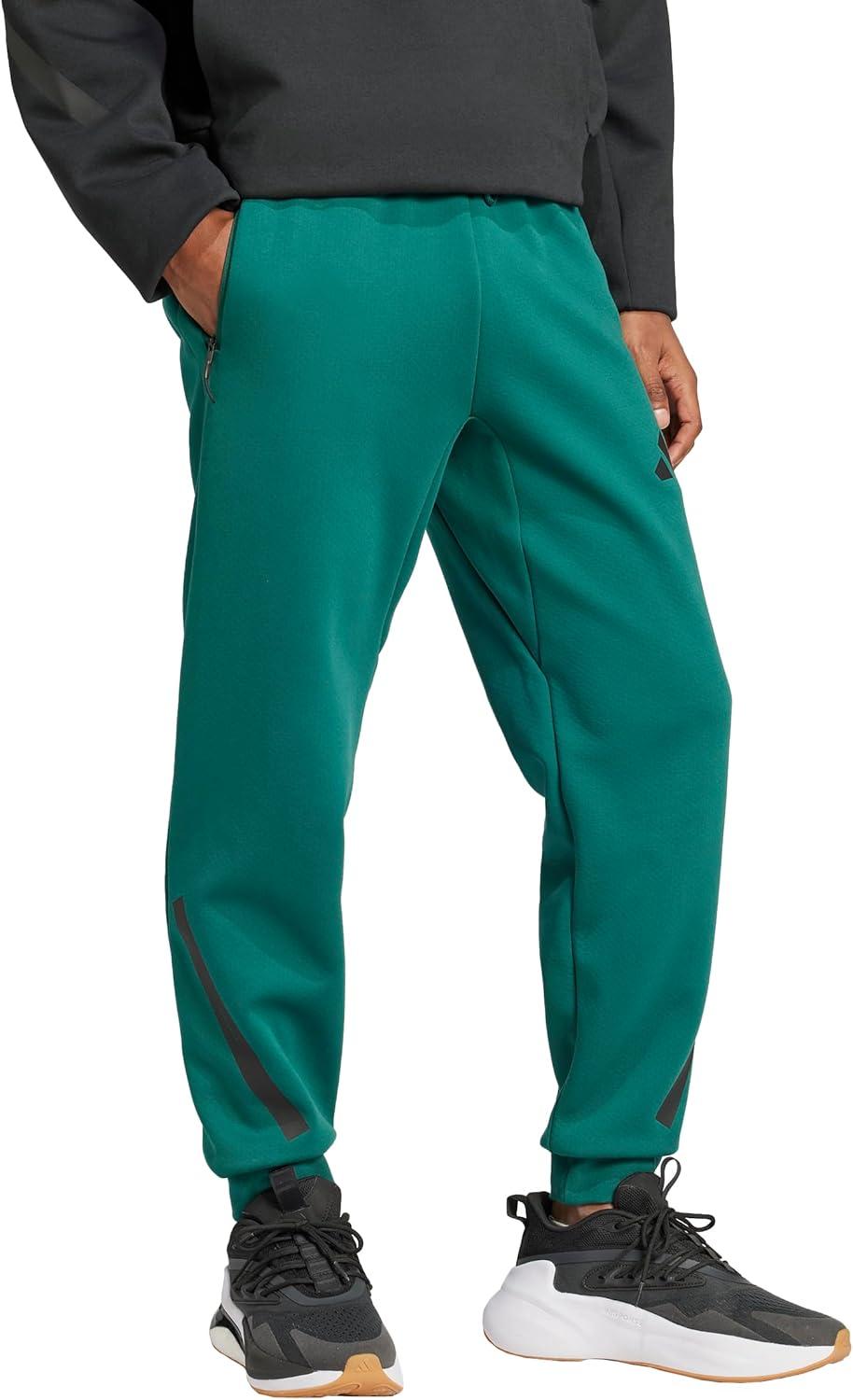 image:imageadidas Mens ZNE Pants Training Casual Drawstring BeigeCollegiate Green