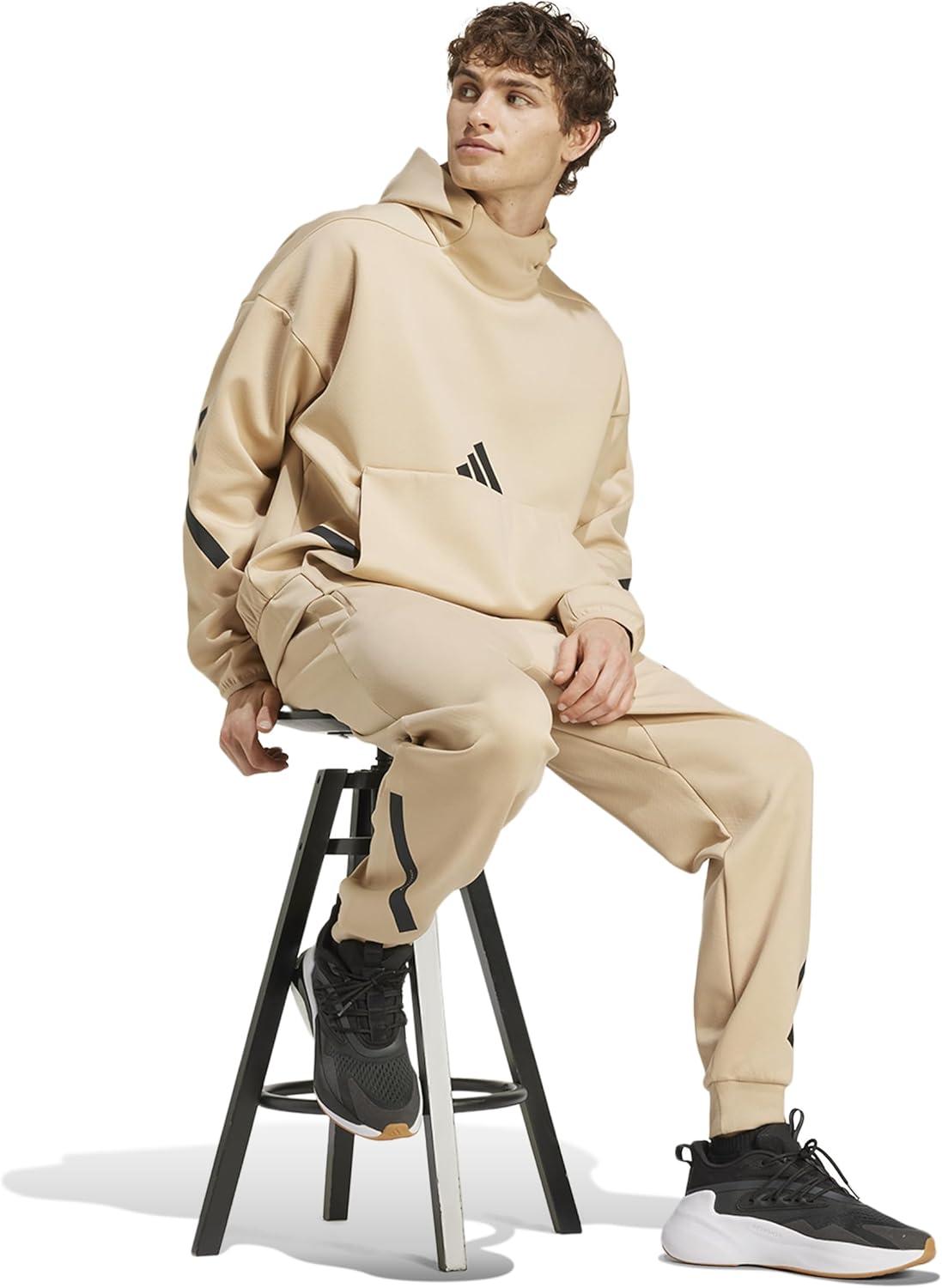 image:imageadidas Mens ZNE Pants Training Casual Drawstring BeigeMagic Beige
