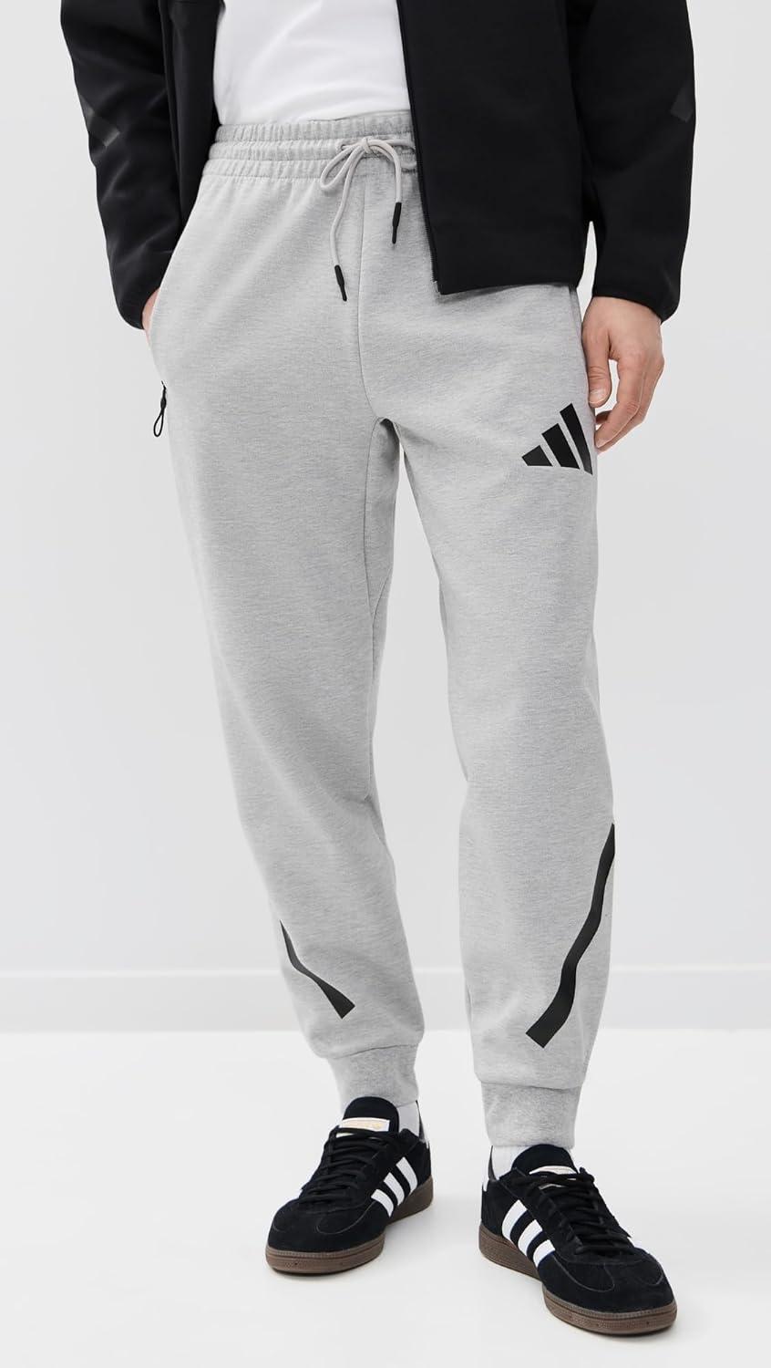 image:imageadidas Mens ZNE Pants Training Casual Drawstring BeigeMedium Grey Heather