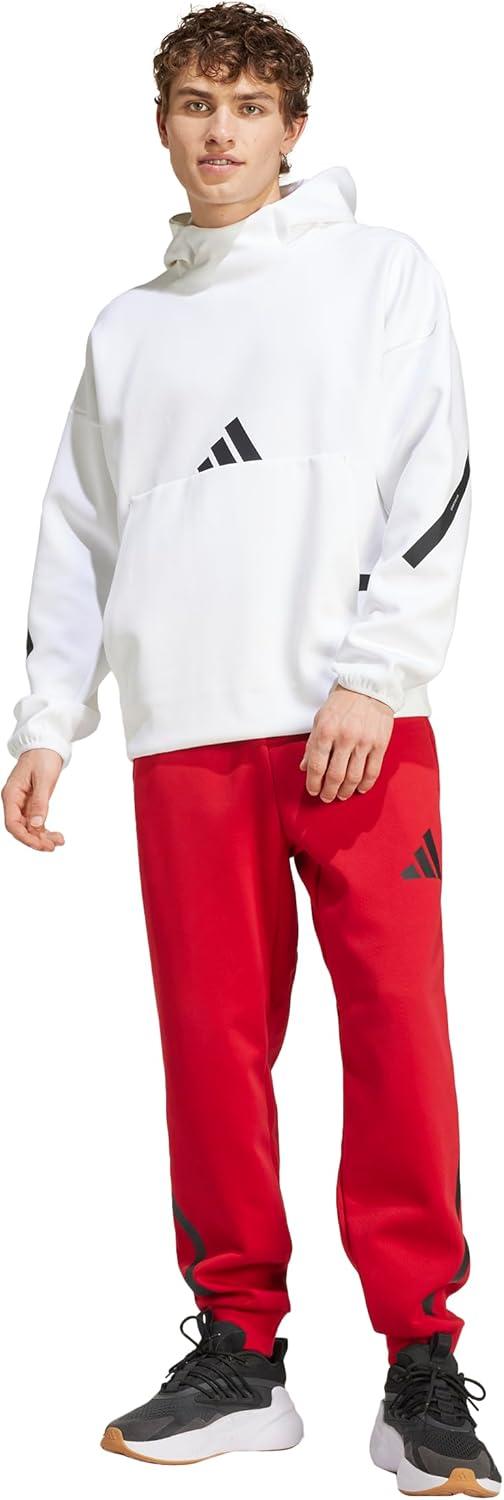 image:imageadidas Mens ZNE Pants Training Casual Drawstring BeigeTeam Power Red