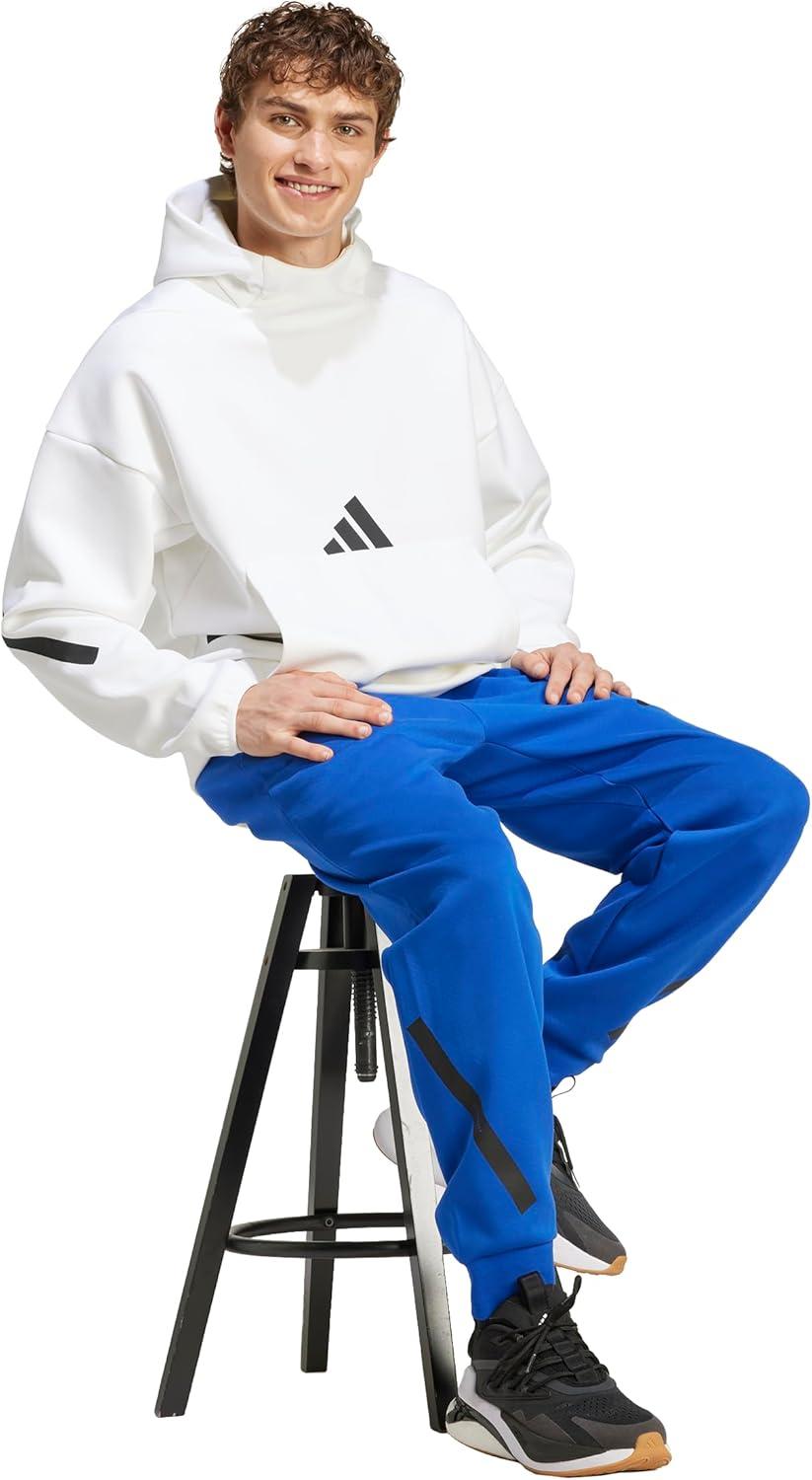 image:imageadidas Mens ZNE Pants Training Casual Drawstring BeigeTeam Royal Blue