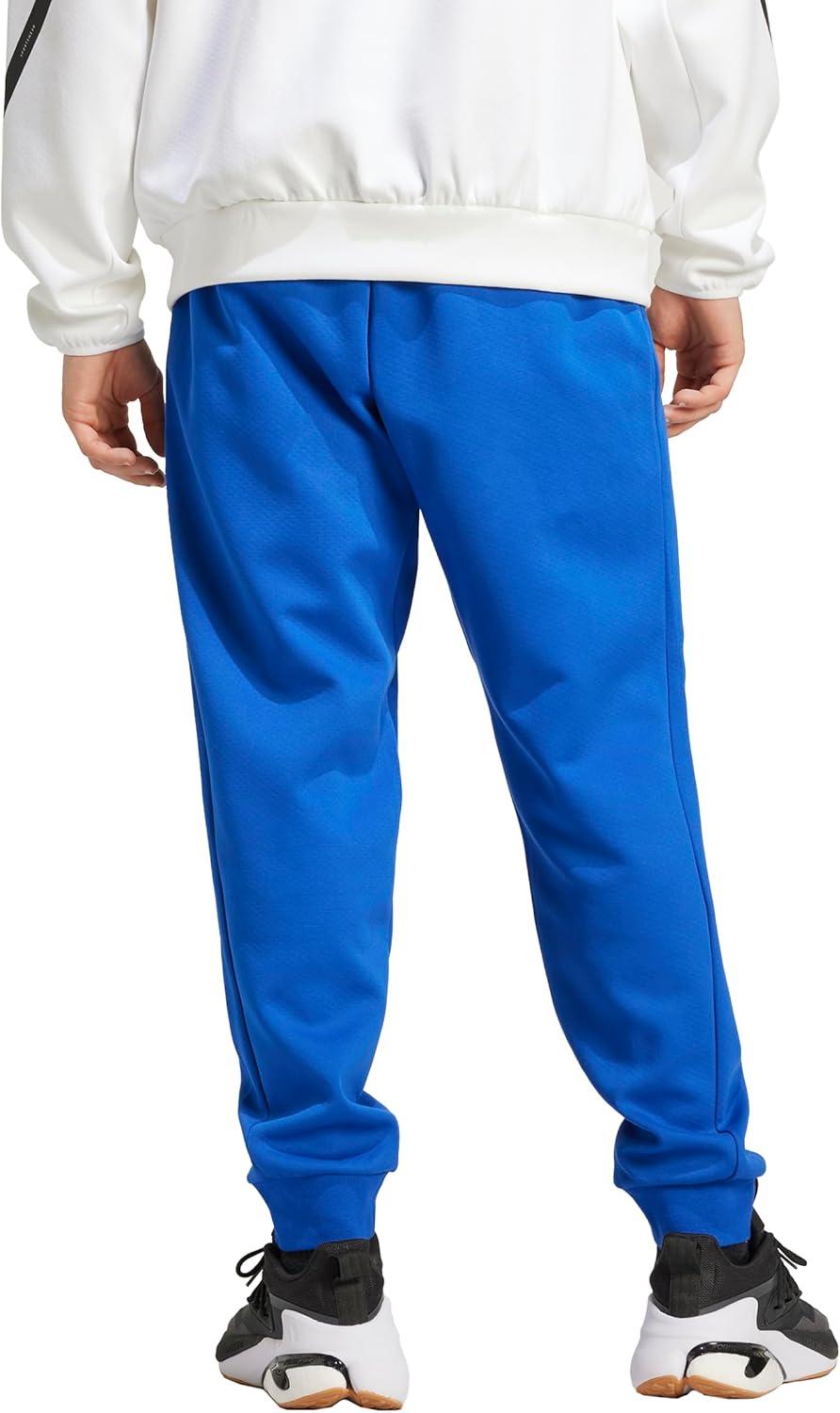 image:imageadidas Mens ZNE Pants Training Casual Drawstring BeigeTeam Royal Blue
