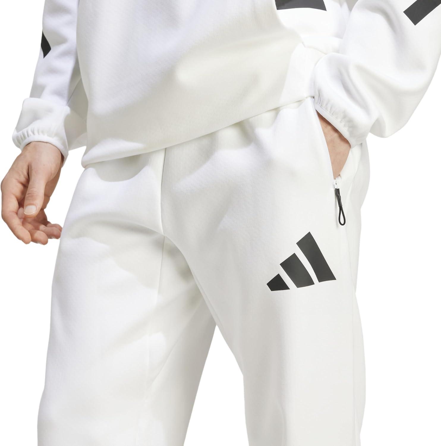 image:imageadidas Mens ZNE Pants Training Casual Drawstring BeigeWhite