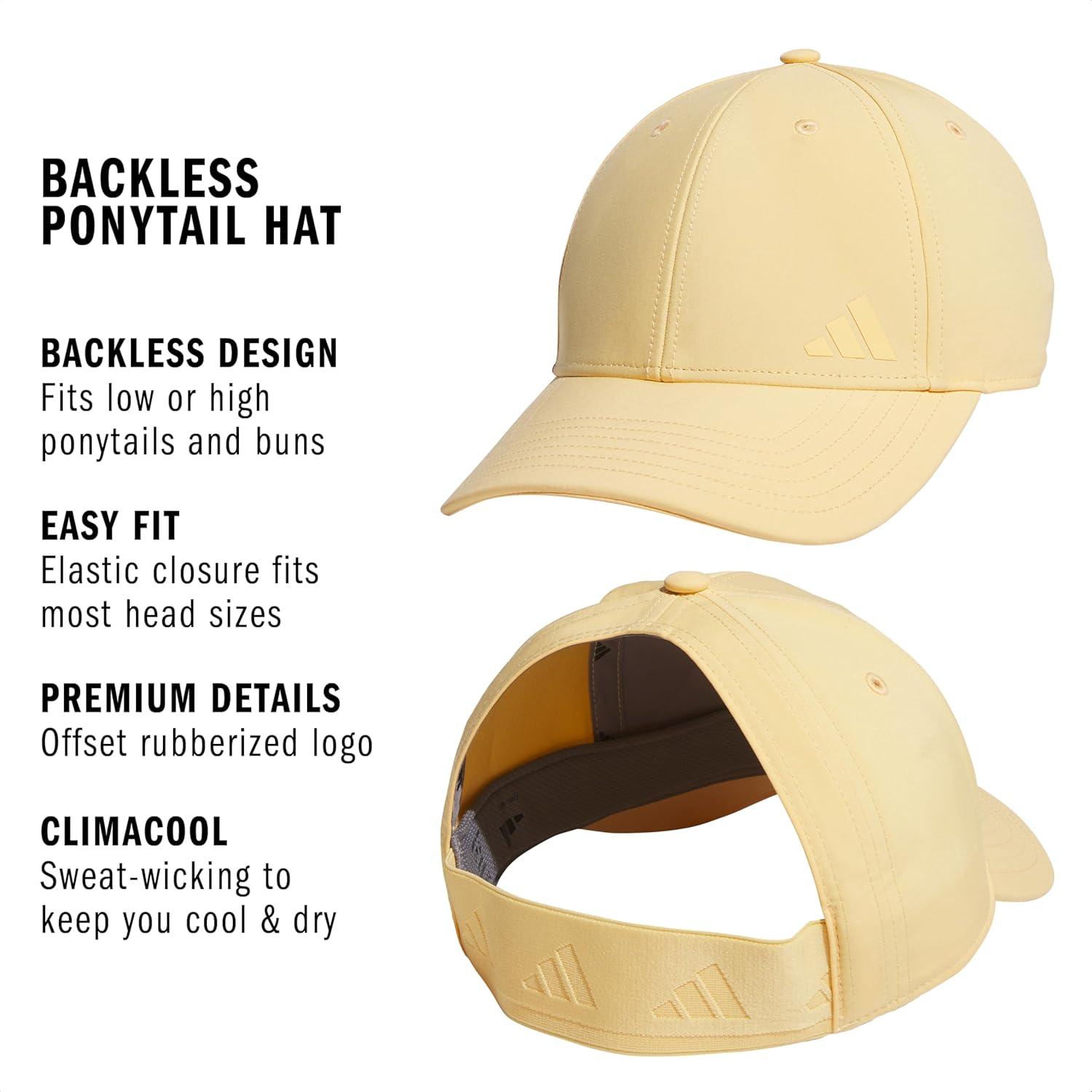 image:imageadidas Womens Ponytail Hat Backless Baseball CapSemi Ice Tangerine Orange30