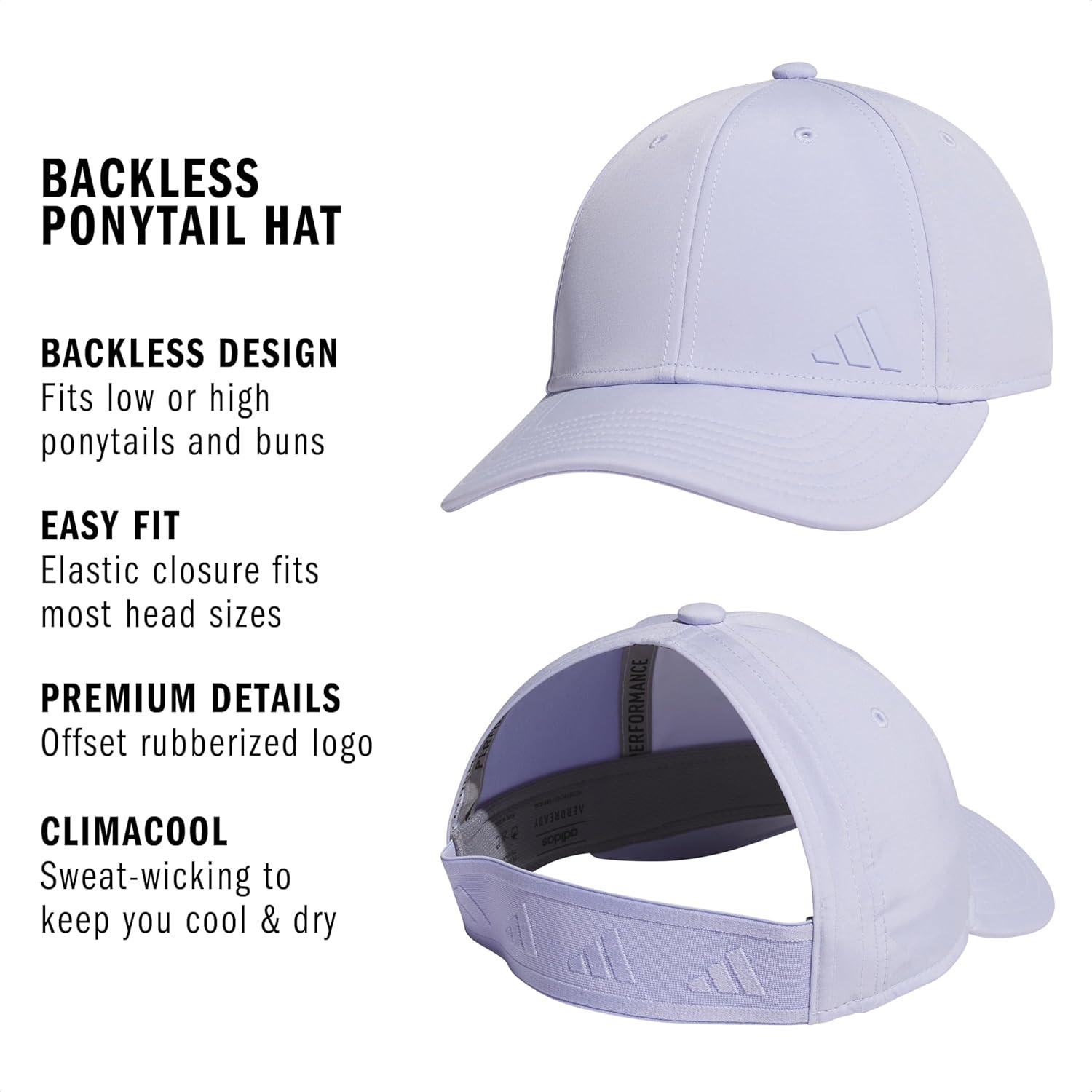 image:imageadidas Womens Ponytail Hat Backless Baseball CapViolet Tone Purple20