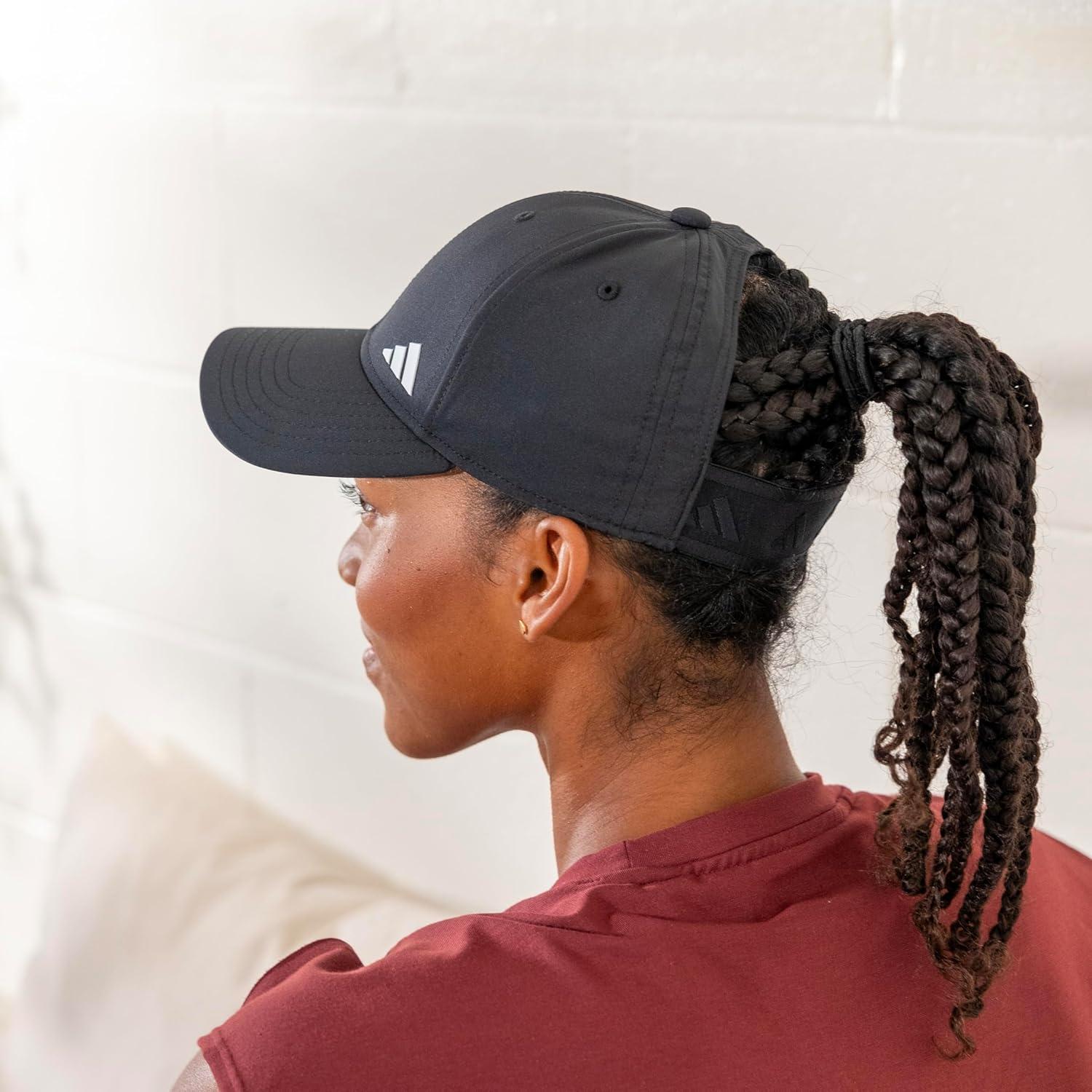 image:imageadidas Womens Ponytail Hat Backless Baseball CapWhiteBlack20