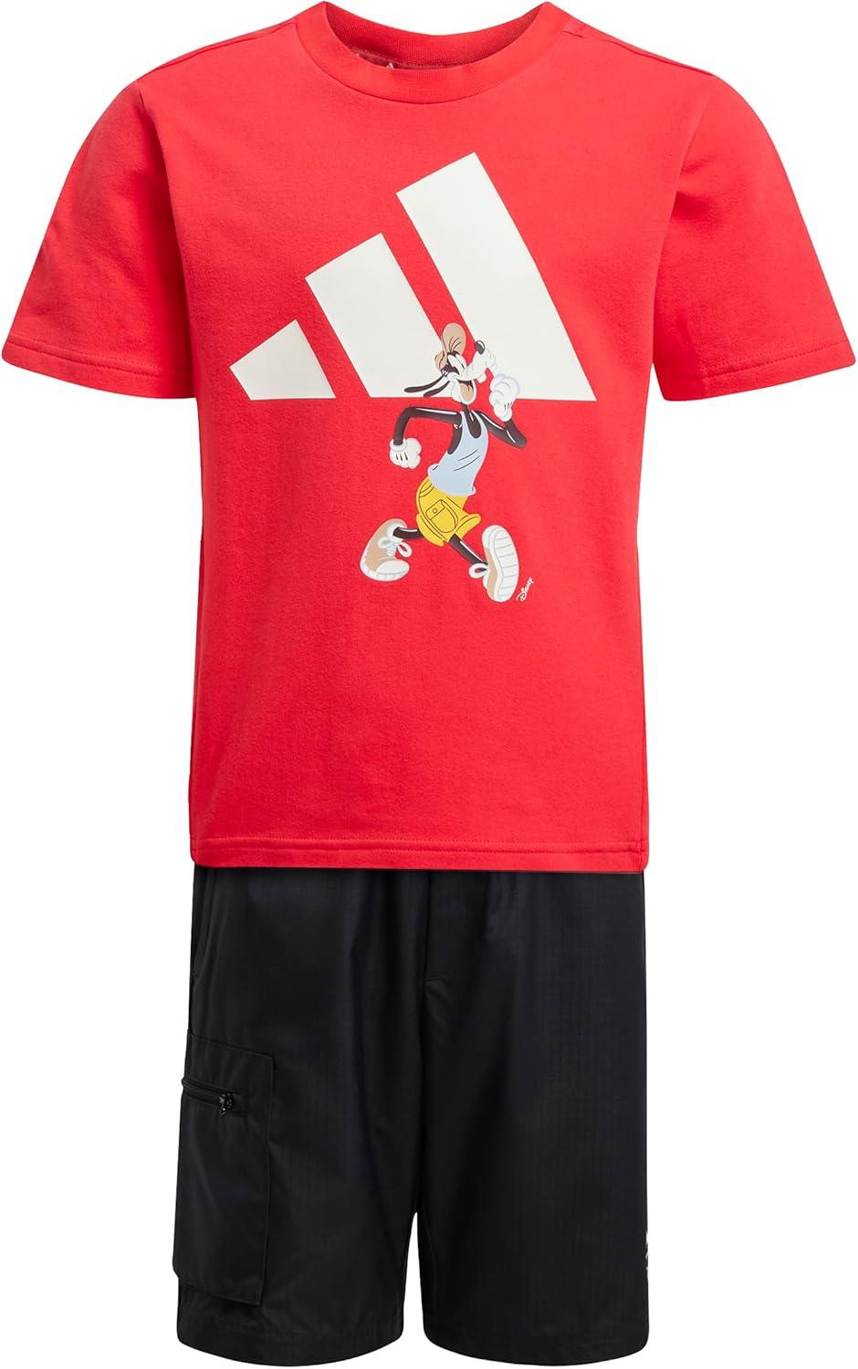 image:imageadidas boys Disney Mickey Mouse Tshirt SetPure RubyOff White