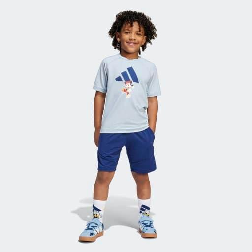 image:imageadidas boys Disney Mickey Mouse Tshirt SetWonder BlueDark BlueCrew Yellow