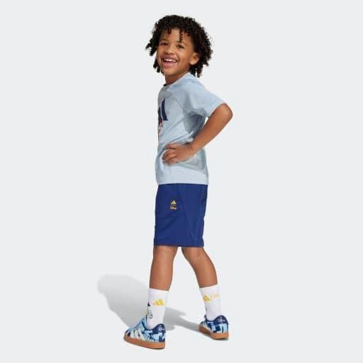 image:imageadidas boys Disney Mickey Mouse Tshirt SetWonder BlueDark BlueCrew Yellow