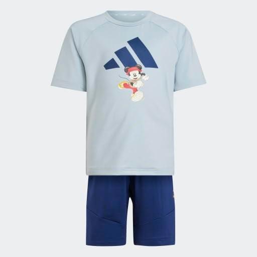 image:imageadidas boys Disney Mickey Mouse Tshirt SetWonder BlueDark BlueCrew Yellow
