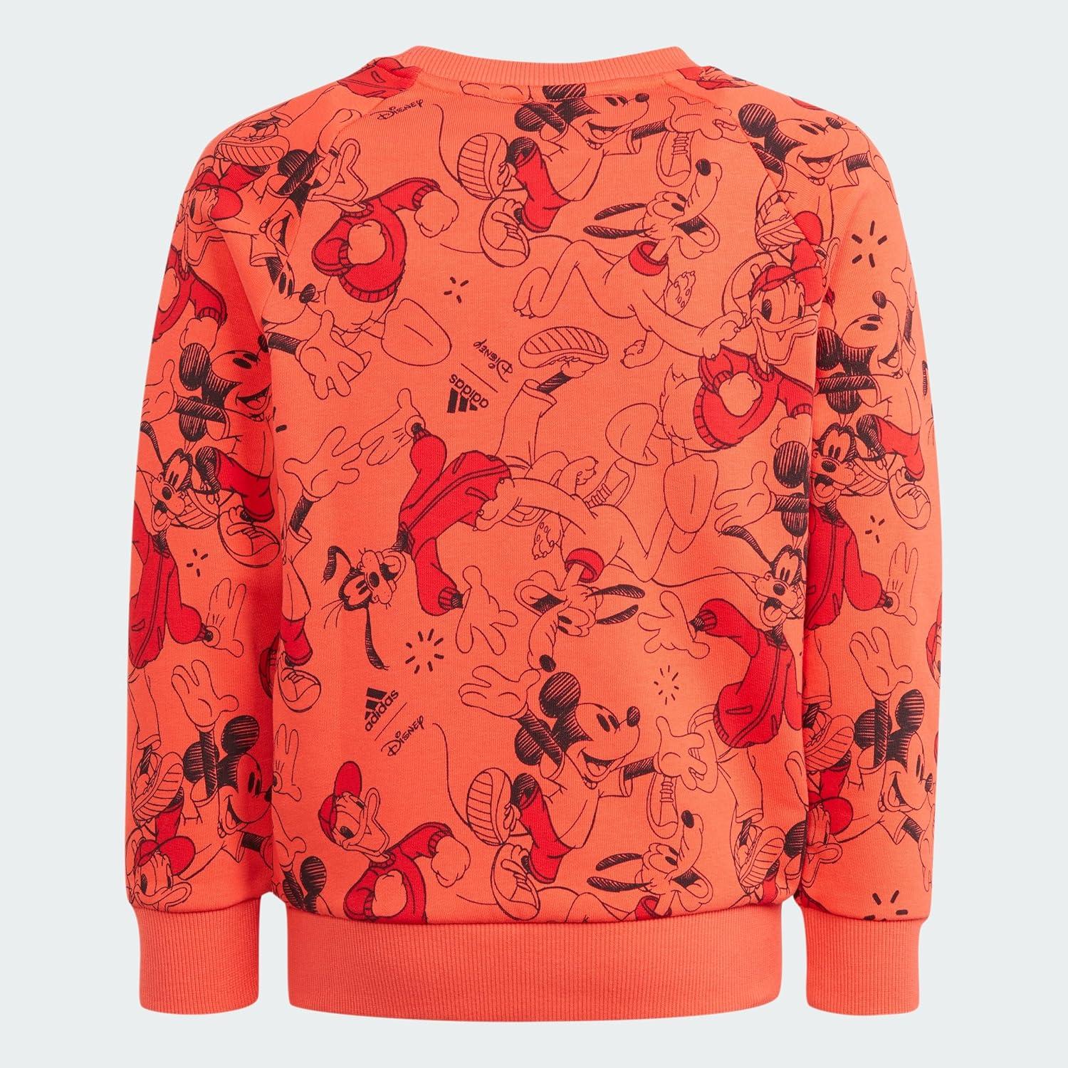 image:imageadidas unisexchild Disney Mickey Mouse SweatshirtBright RedBetter ScarletBlack