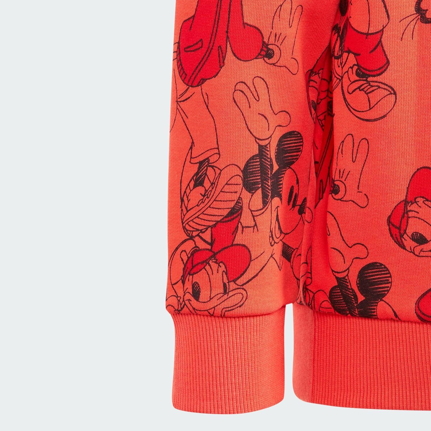 image:imageadidas unisexchild Disney Mickey Mouse SweatshirtBright RedBetter ScarletBlack