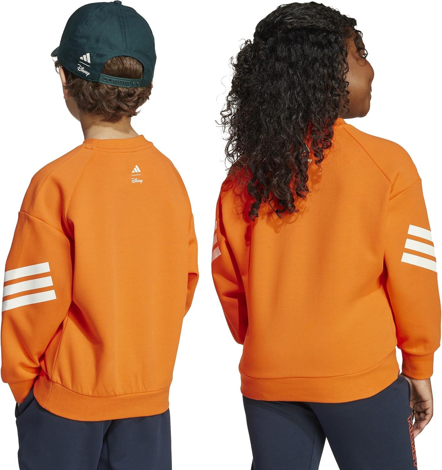image:imageadidas unisexchild Disney Mickey Mouse SweatshirtSemi Impact OrangeOff White