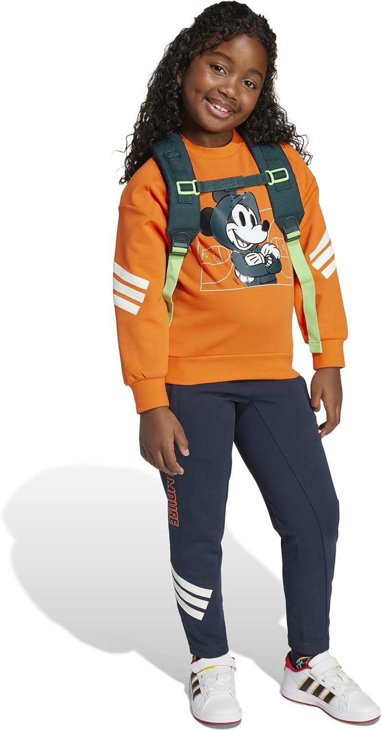 image:imageadidas unisexchild Disney Mickey Mouse SweatshirtSemi Impact OrangeOff White