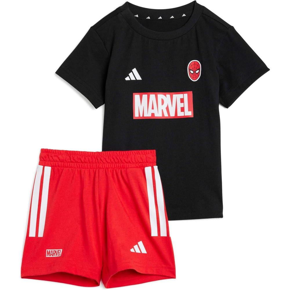 image:imageAdidas UnisexBaby Marvel TShirt SetSpidermanBlackWhite