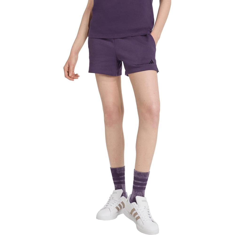 image:imageAdidas Womens Essentials Small Logo Feel Cozy ShortsAurora PlumBlack
