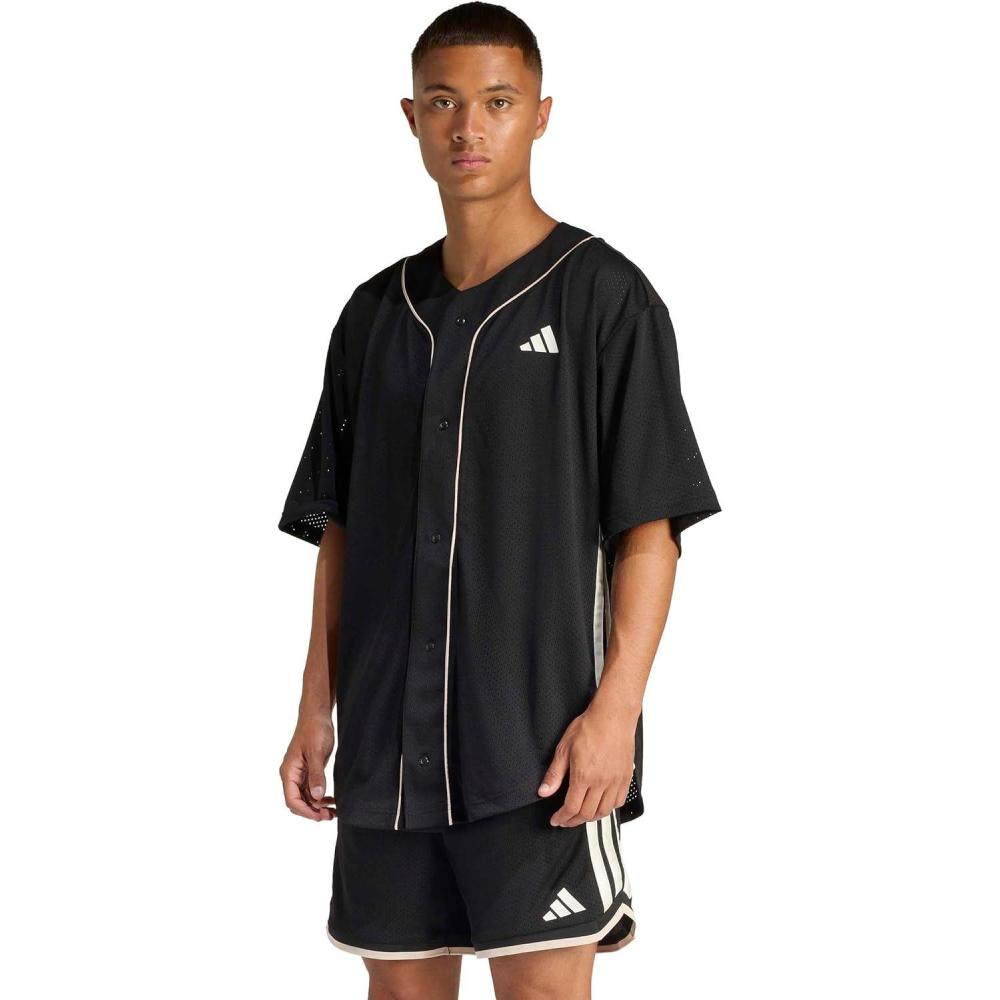 image:imageadidas Mens Men Stadium Seasonal Basketball ShirtBlackOff White