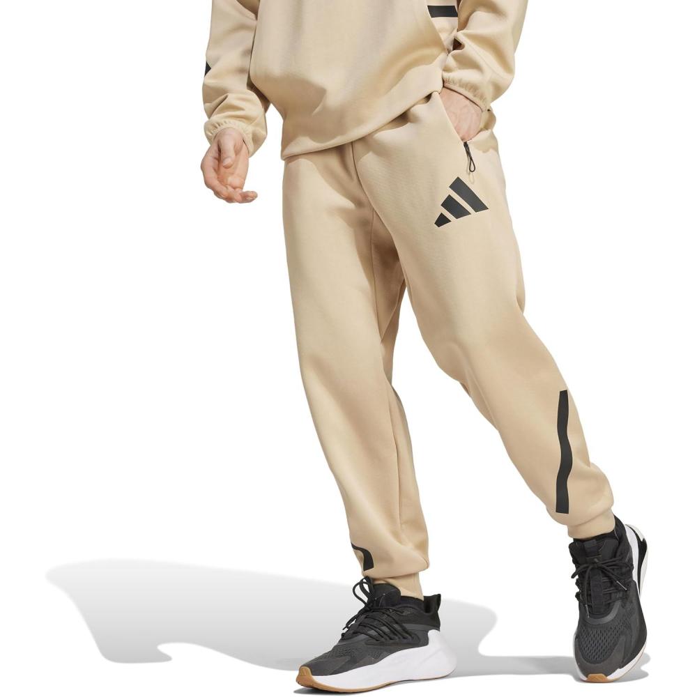 image:imageadidas Mens ZNE Pants Training Casual Drawstring BeigeMagic Beige