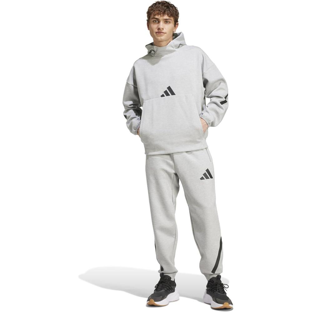 image:imageadidas Mens ZNE Pants Training Casual Drawstring BeigeMedium Grey Heather
