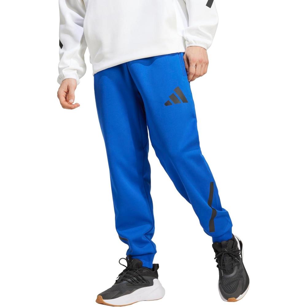 image:imageadidas Mens ZNE Pants Training Casual Drawstring BeigeTeam Royal Blue