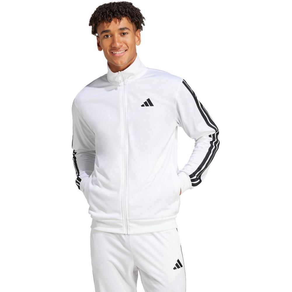 image:imageadidas mens Essentials Warmup 3stripes Track TopWhite