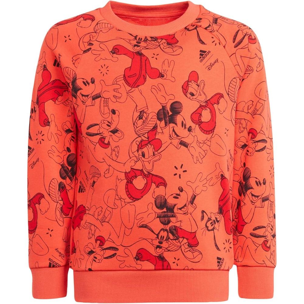 image:imageadidas unisexchild Disney Mickey Mouse SweatshirtBright RedBetter ScarletBlack
