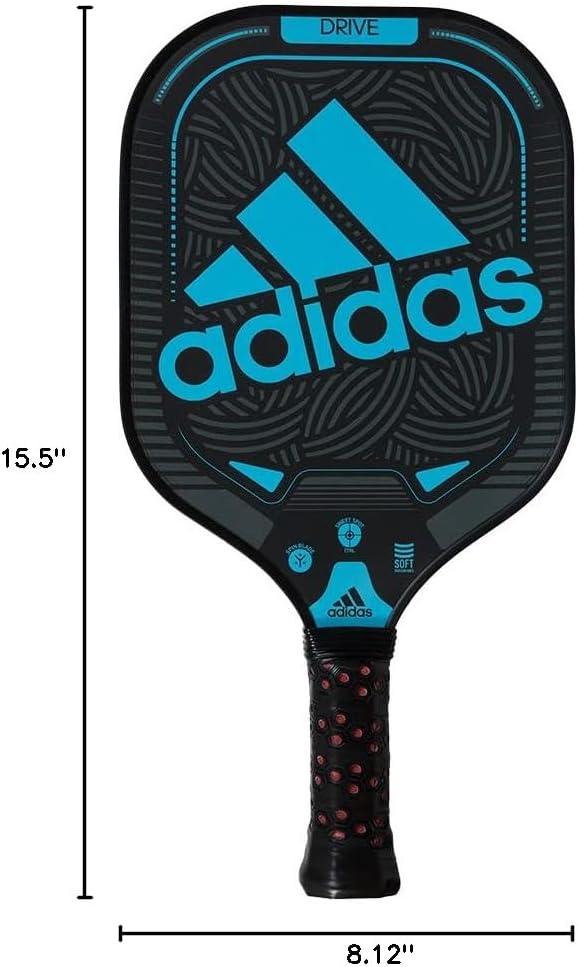 image:imageAdidas Drive Pickleball Paddle Fiberglass Surface Carbon Reinforced Low Density Polypropylene Honeycomb Featuring Spinblade Grit Designed for Beginners USAPA ApprovedDrive Blue