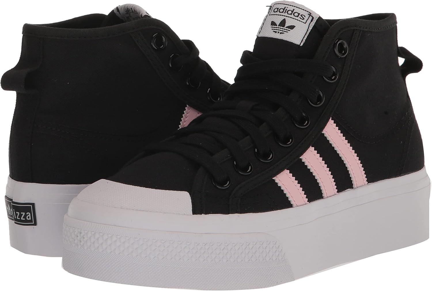 image:imageAdidas UnisexChild Nizza Platform MidSneakerBlackClear PinkWhite