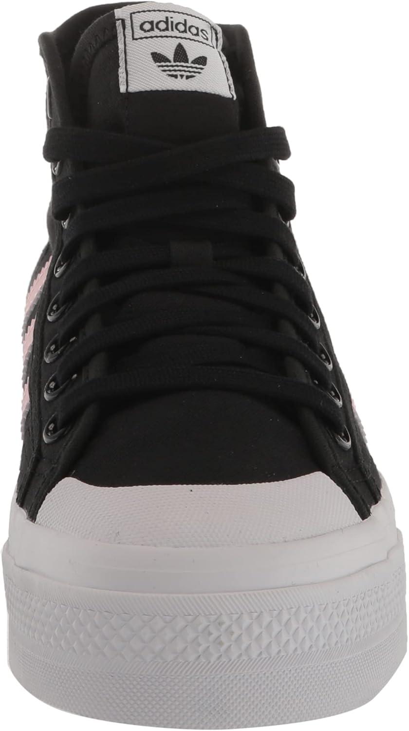 image:imageAdidas UnisexChild Nizza Platform MidSneakerBlackClear PinkWhite