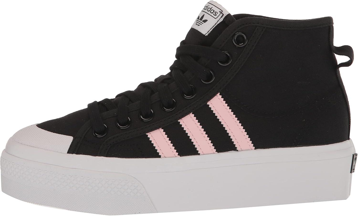 image:imageAdidas UnisexChild Nizza Platform MidSneakerBlackClear PinkWhite