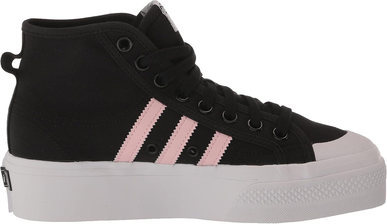 image:imageAdidas UnisexChild Nizza Platform MidSneakerBlackClear PinkWhite