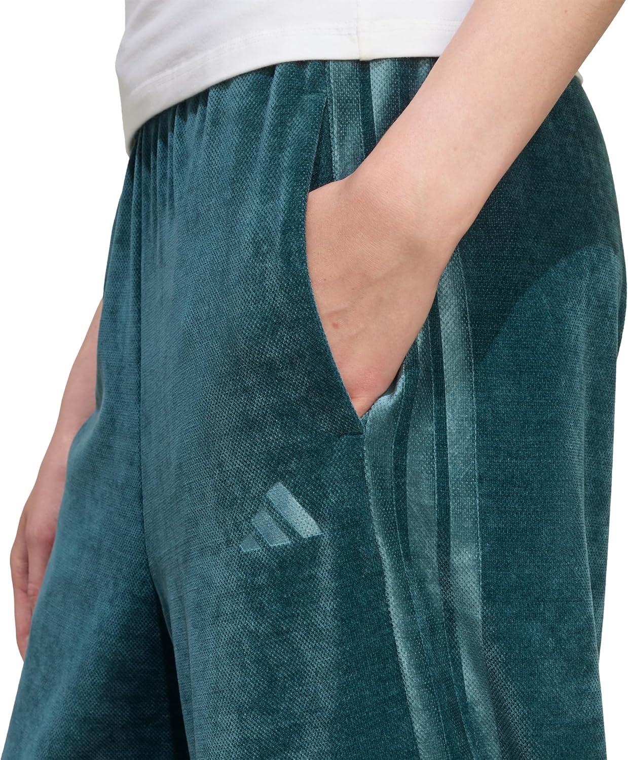 image:imageAdidas Womens Tiro Velour OpenHem PantsAurora Ivy