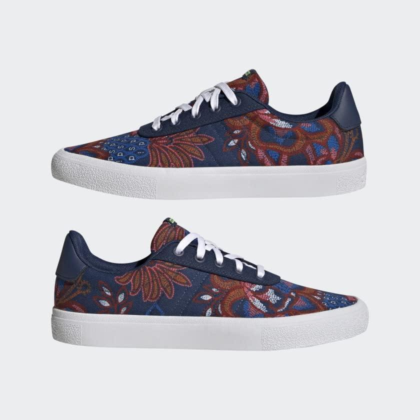 image:imageAdidas Womens Vulc Raid3rSkate ShoeMystery BlueHires YellowFtwr White