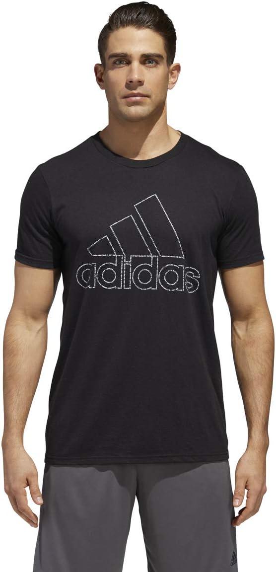 image:imageadidas Badge of Sport Tee MensBlack Tiny Type Logo