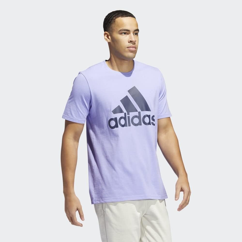 image:imageadidas Badge of Sport Tee MensLight PurpleShadow Navy