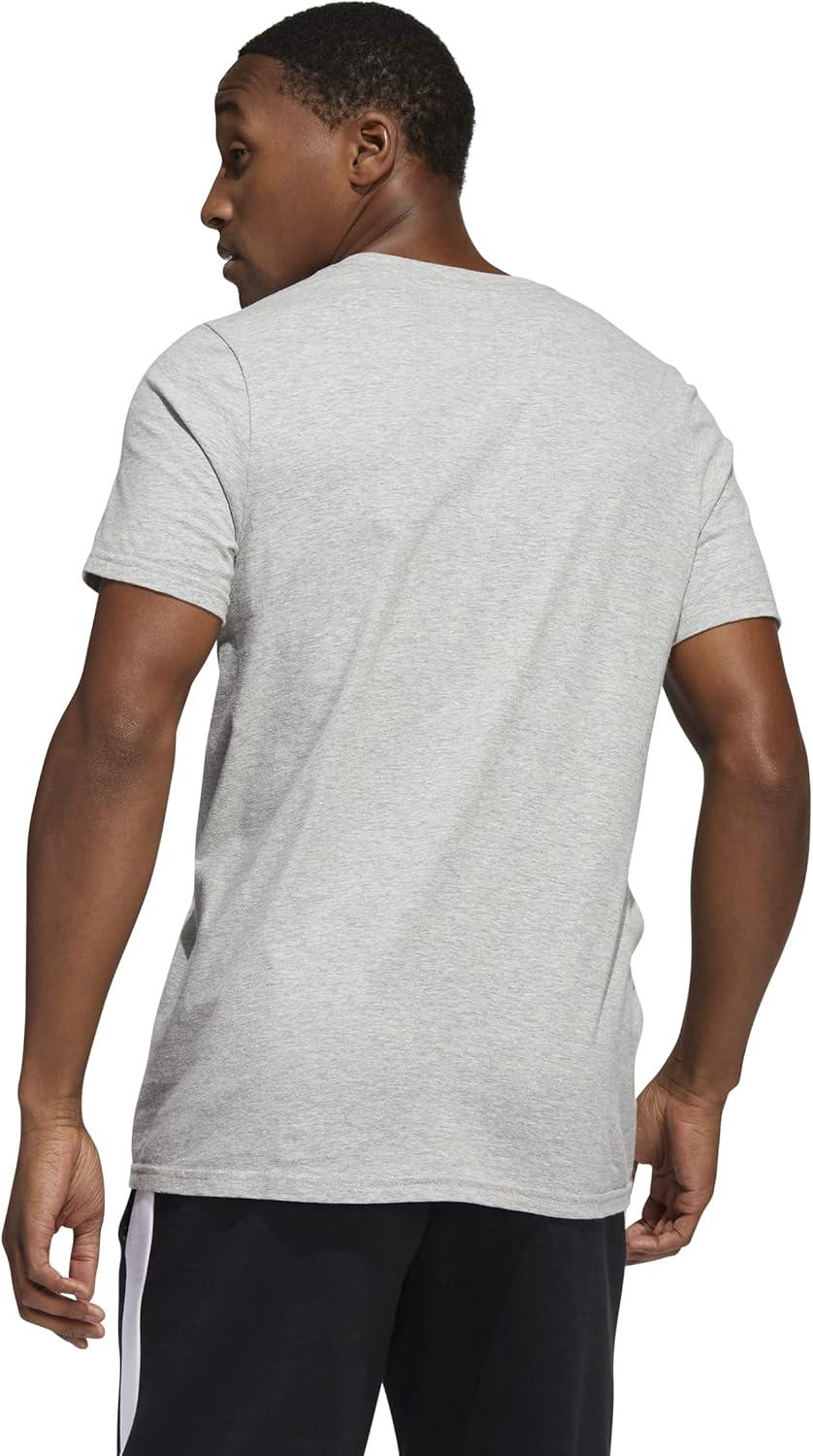 image:imageadidas Badge of Sport Tee MensMedium Grey HeatherBlue RushInk