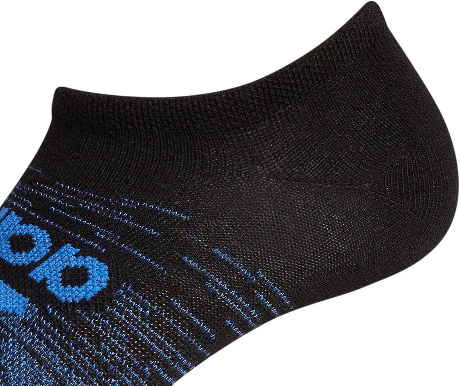 image:imageadidas Kids Superlite No Show Socks for Boys amp Girls 6 Pairs LightweightBlackTrue BlueSignal Green