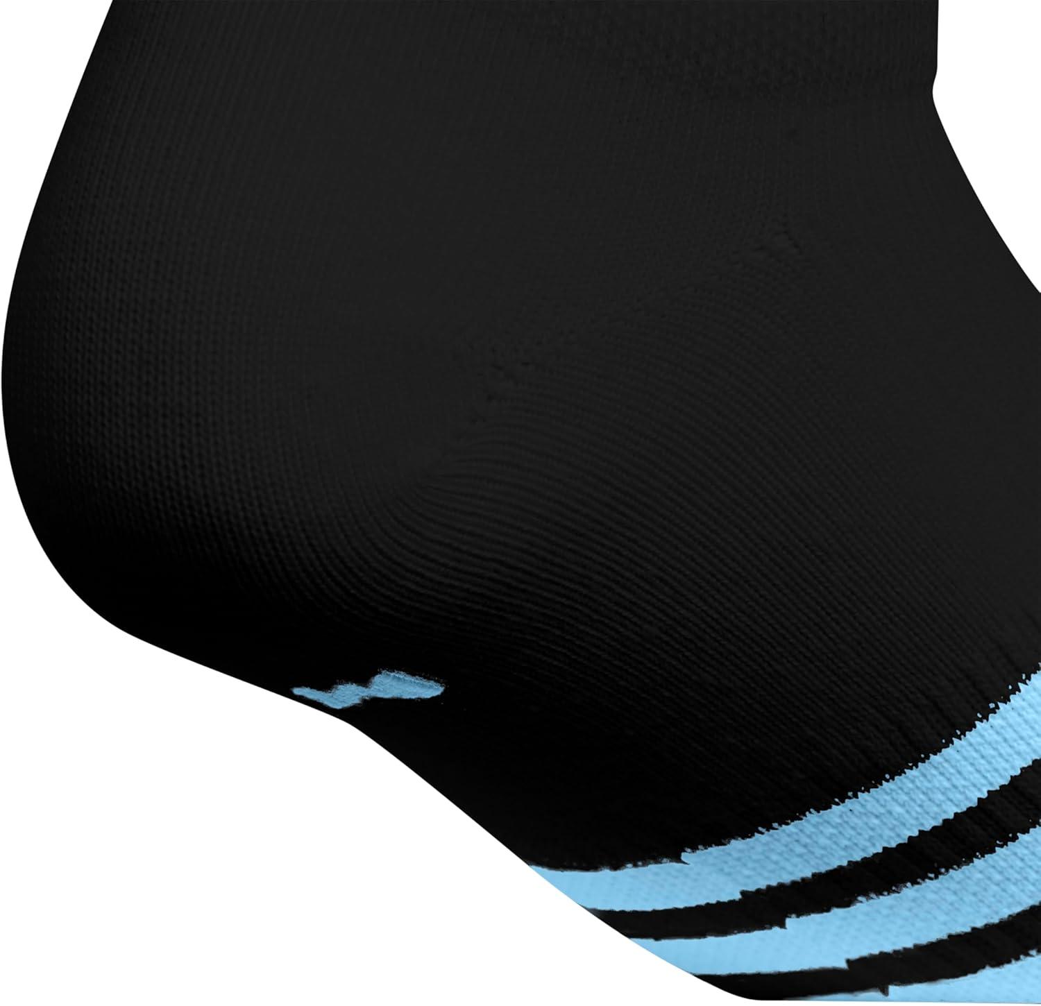 image:imageadidas Kids Superlite No Show Socks for Boys amp Girls 6 Pairs LightweightBlackWhiteSemi Blue Burst