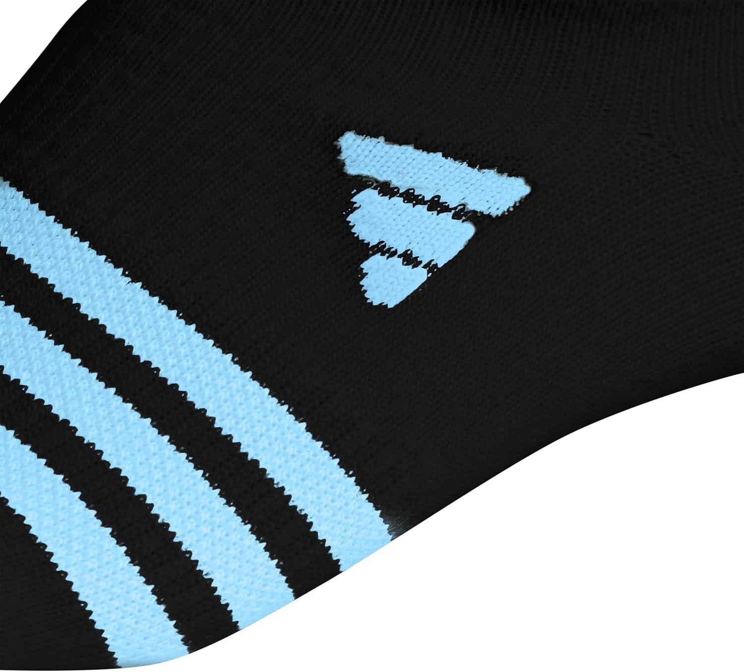 image:imageadidas Kids Superlite No Show Socks for Boys amp Girls 6 Pairs LightweightBlackWhiteSemi Blue BurstGirls30