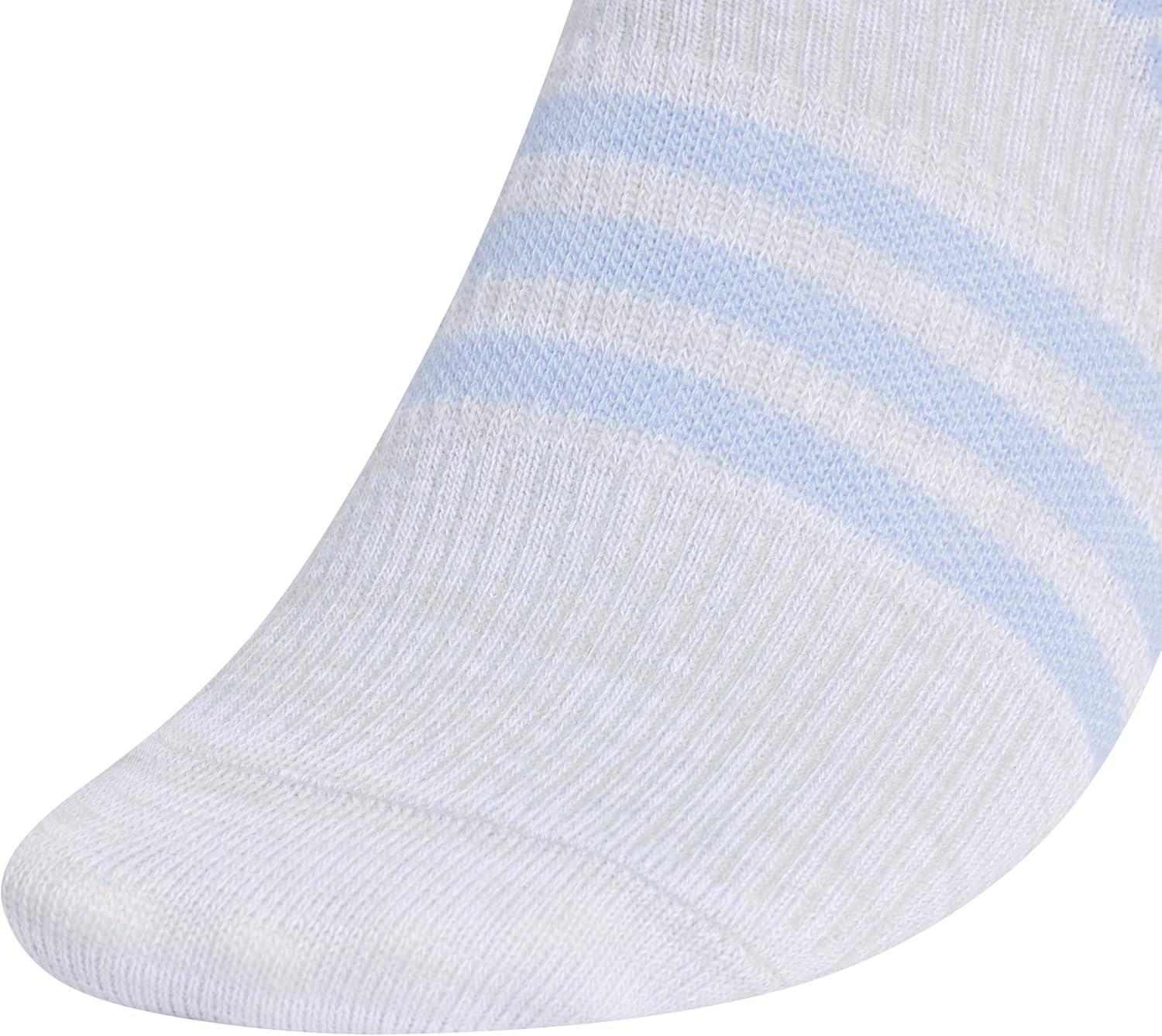 image:imageadidas Kids Superlite No Show Socks for Boys amp Girls 6 Pairs LightweightBlue SparkSemi Pink SparkClear Mint GreenGirls30