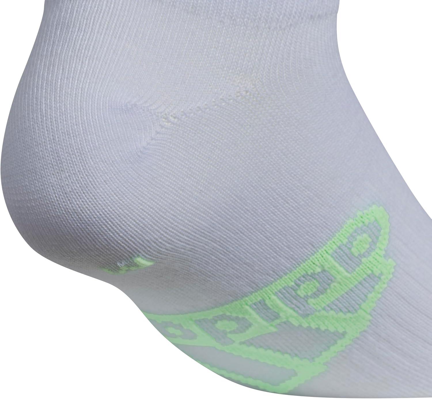 image:imageadidas Kids Superlite No Show Socks for Boys amp Girls 6 Pairs LightweightCool Light HeatherSemi Green SparkPreloved Ink BlueClassic