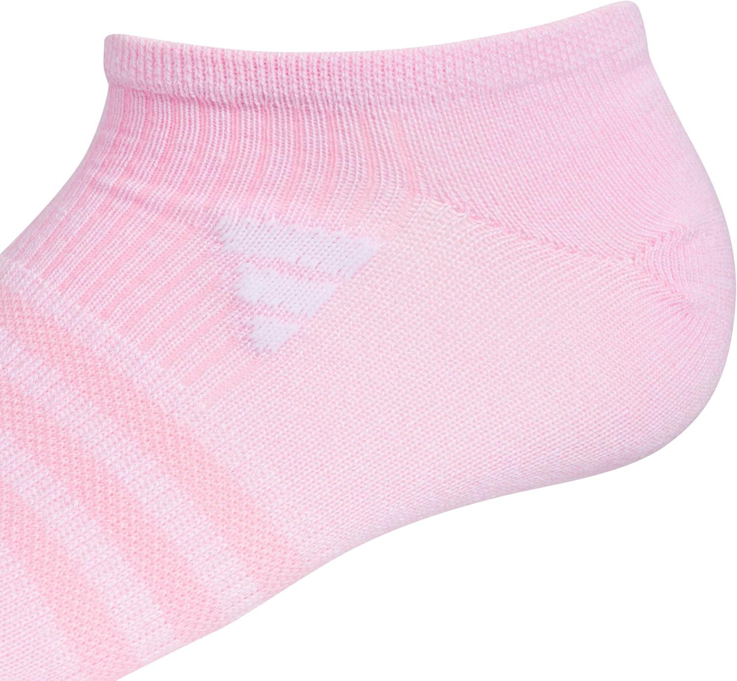 image:imageadidas Kids Superlite No Show Socks for Boys amp Girls 6 Pairs LightweightTrue PinkSemi Flash Aqua BlueClear Onix GreyGirls30