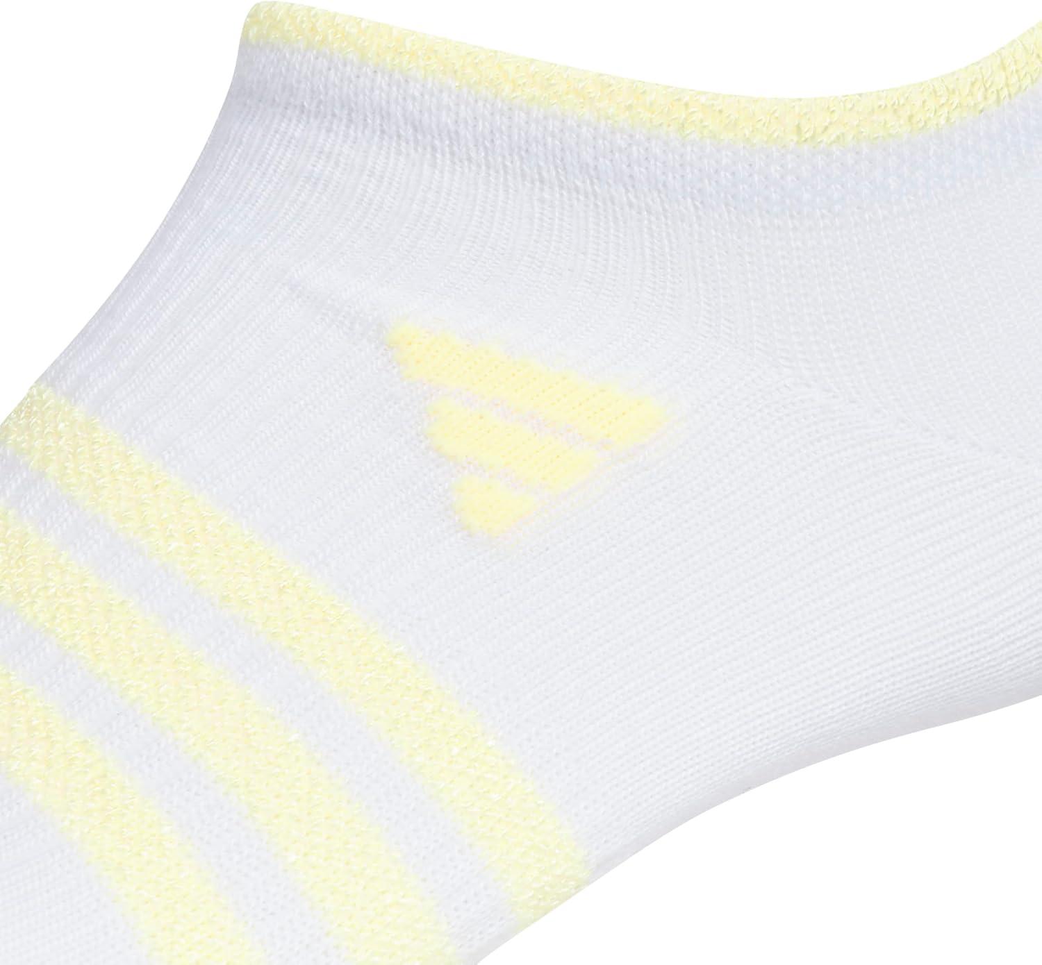 image:imageadidas Kids Superlite No Show Socks for Boys amp Girls 6 Pairs LightweightWhiteCool Light HeatherBlackGirls30