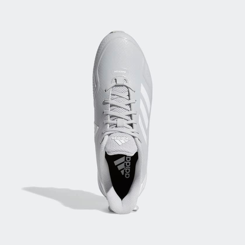 image:imageadidas Mens Icon 7 MD Baseball ShoesTeam Light GreyWhiteSilver Metallic