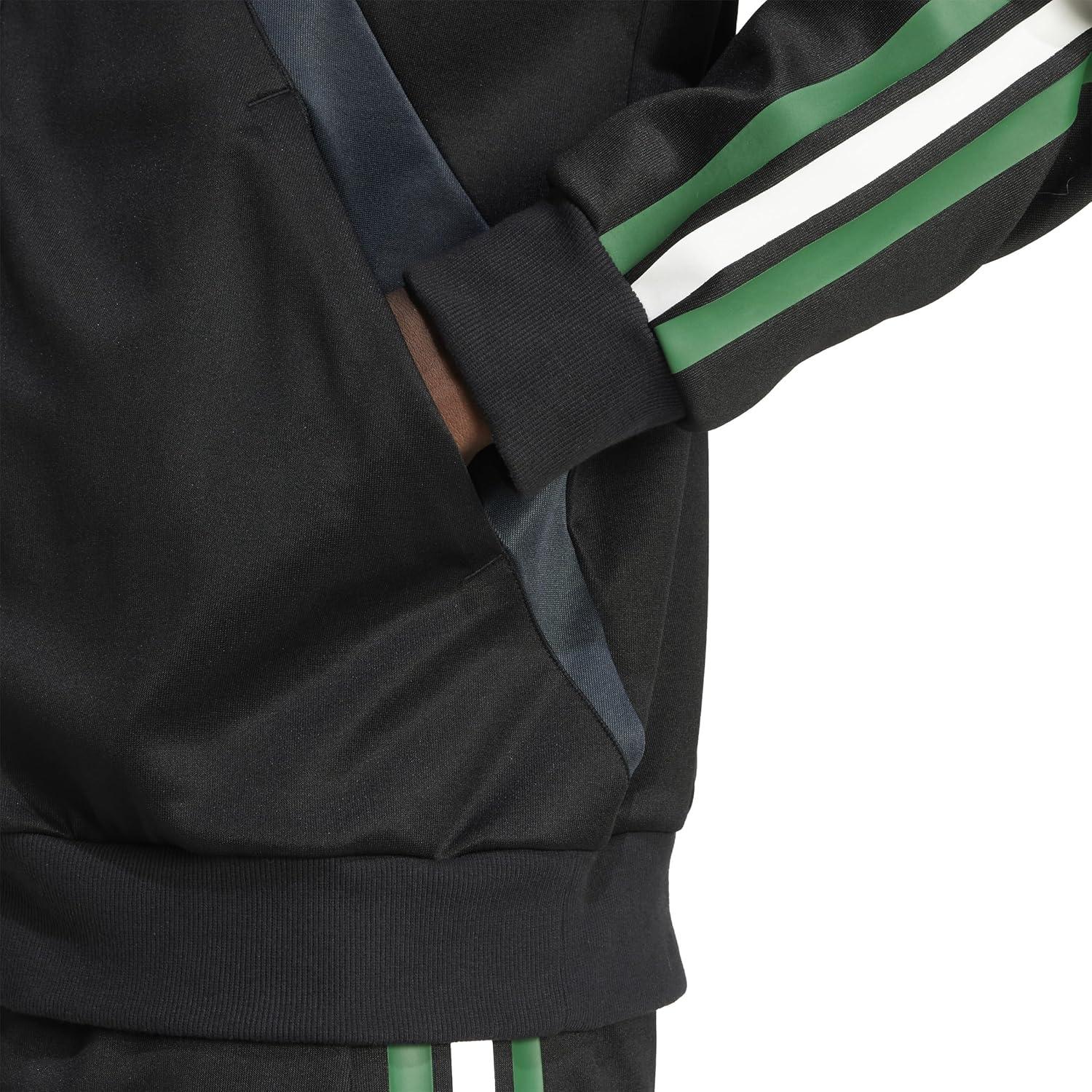 image:imageadidas mens House of Tiro Nations Pack Track TopBlackDark GreyCollegiate Green
