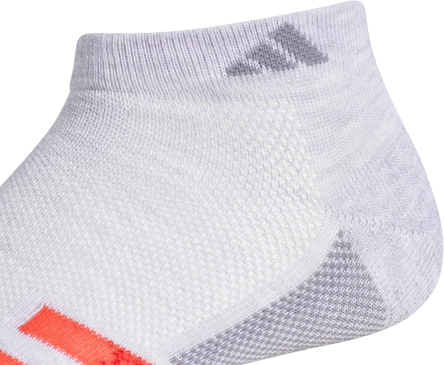 image:imageadidas mens Superlite Low Cut Ankle Socks 3 Pairs Striped LightweightCool Light HeatherBetter ScarletBright Red
