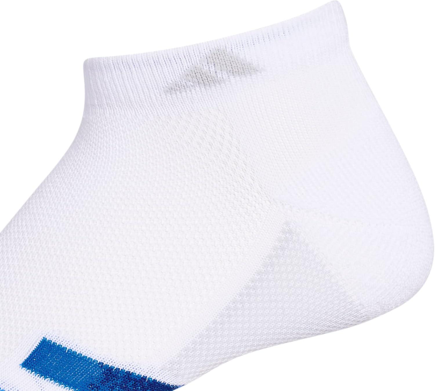 image:imageadidas mens Superlite Low Cut Ankle Socks 3 Pairs Striped LightweightWhiteTeam Royal BlueGlory Blue
